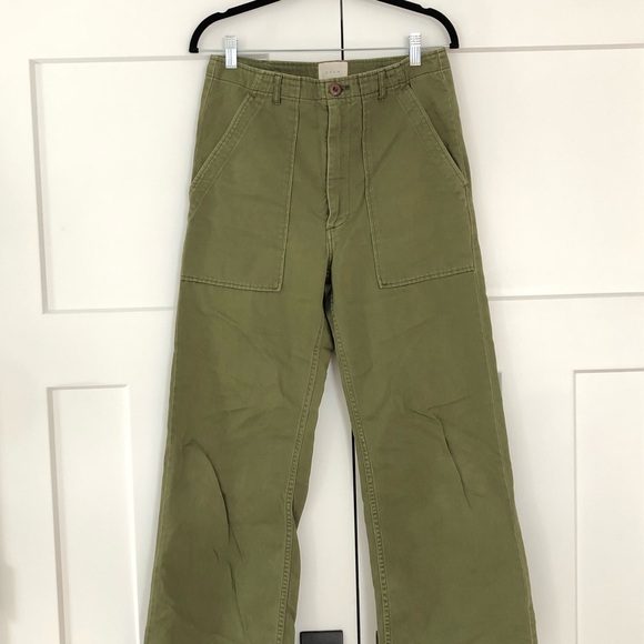 DOEN Wilder Pants in Pine/Olive Green Size 29 - Picture 4 of 7